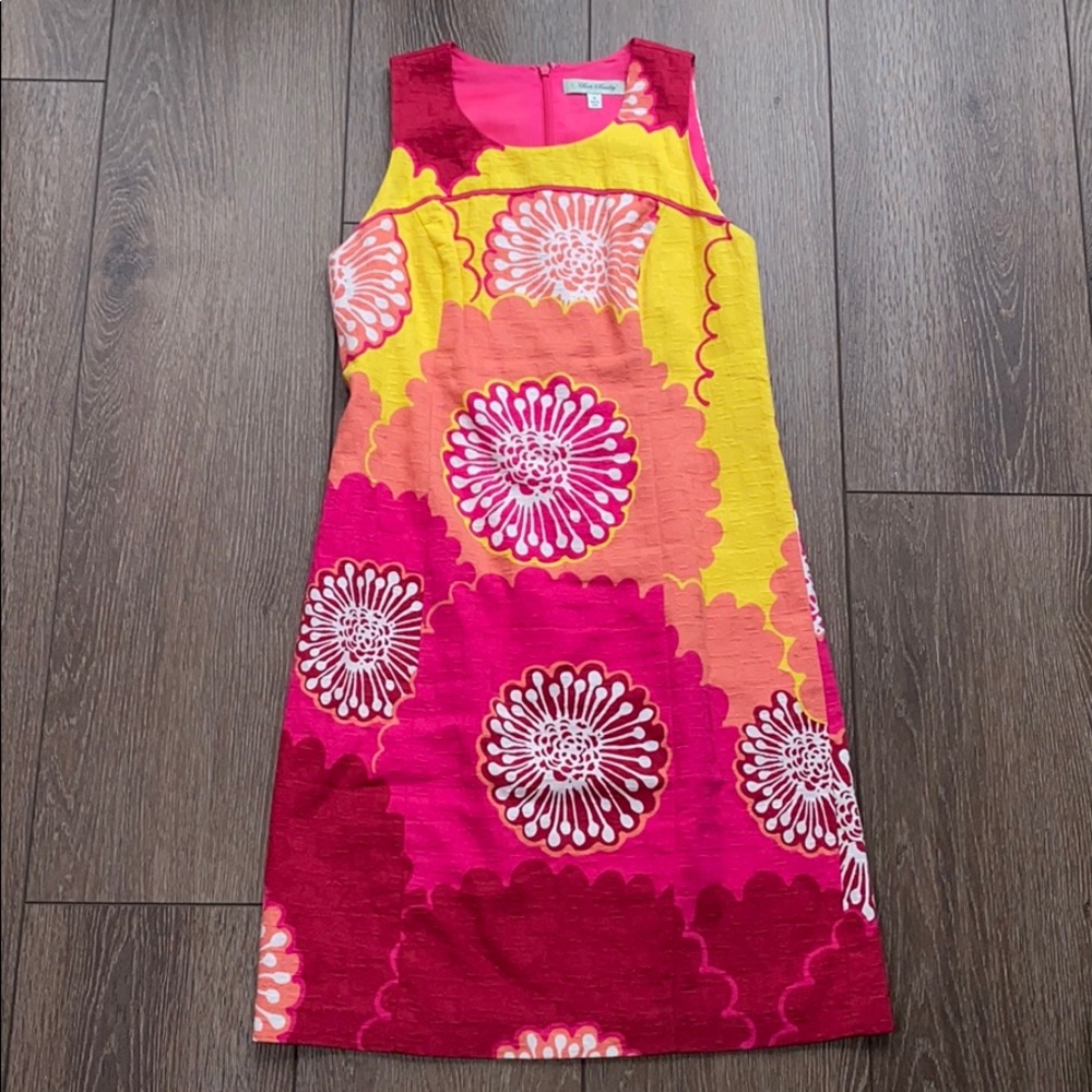 Anthro Beth Bowley vibrant floral print dress